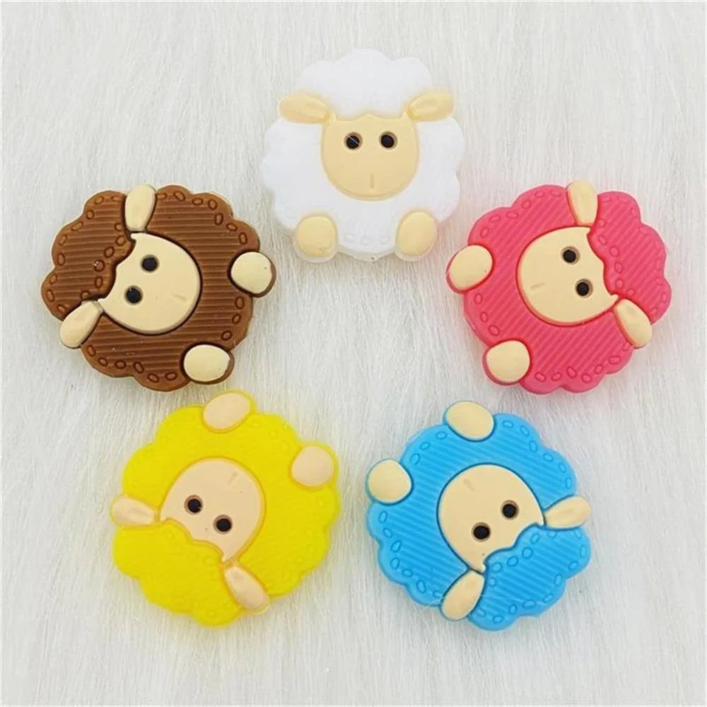 5pcs Animals Cartoon Silicone Teething Sheep For Children Newborn Baby Teether For Teeth - BIG FRENCHIES