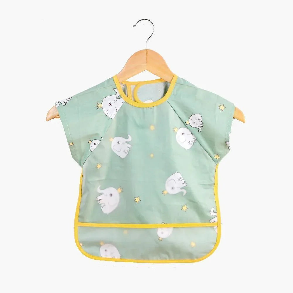 Baby Bibs Cotton Cartoon Children Accessories Short Sleeve Eco Friendly Waterproof Washable Clothing Bib for Kids - BIG FRENCHIES