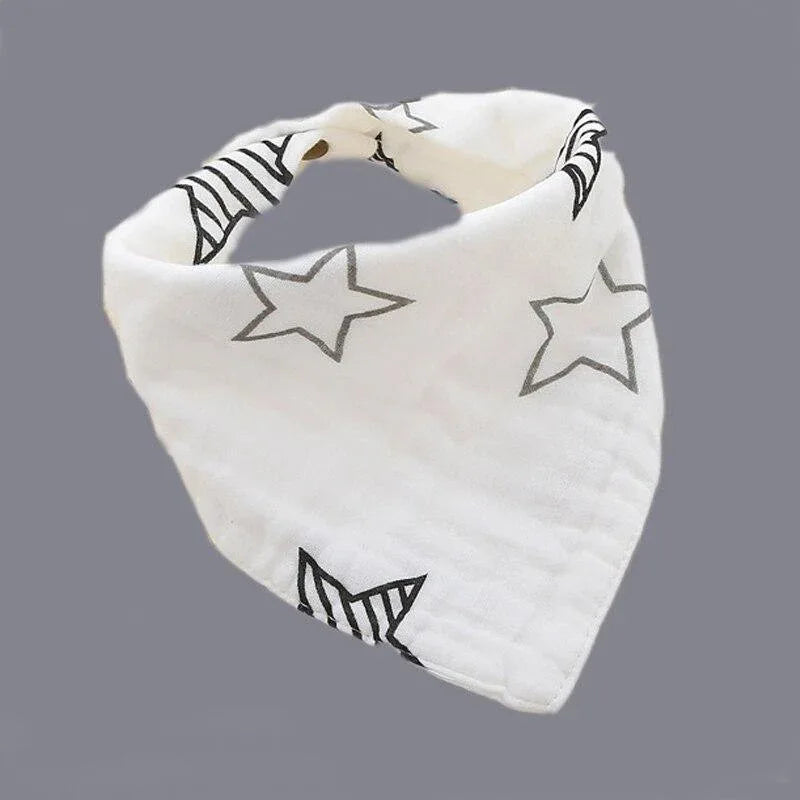 Modern 5PCS/Pack Cotton Baby Bibs 4 Lyers Girls Boys Triangle Feeding Burp Cloth Collar Scarf For Feeding - BIG FRENCHIES