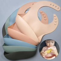 Silicon Breastplate Baby Bib Waterproof Solid Infant Bandana Bibs Newborn Feeding Burp Cloth Bib For Kids - BIG FRENCHIES