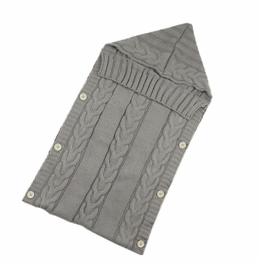 Warm Baby Blanket Knitted Newborn Swaddle Wrap Soft Footmuff Cotton Envelope For Stroller Accessories Blanket Bag - BIG FRENCHIES