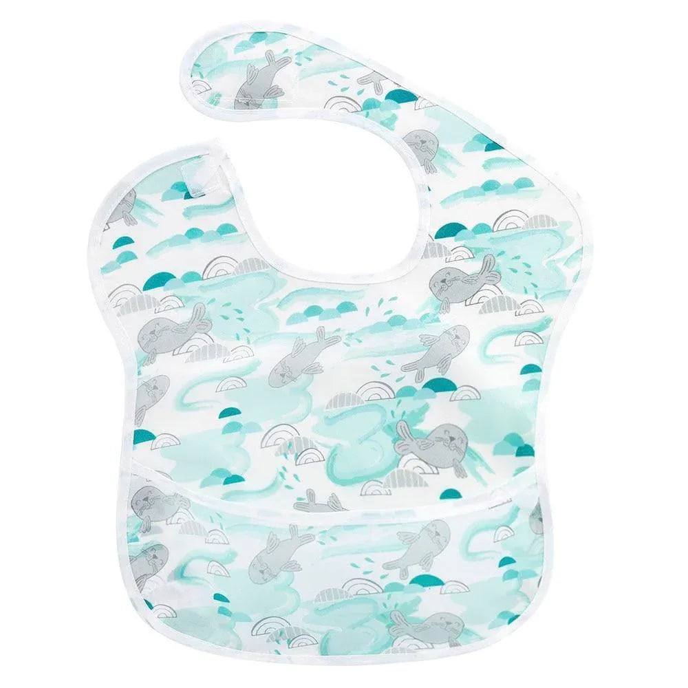 Waterproof Baby Bibs Polyester TPU Feeding Bibs Washable Baby Bibs with Food Catcher For Kids - BIG FRENCHIES