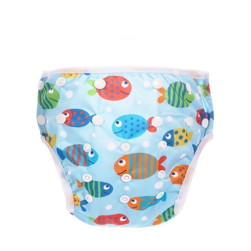 Baby Reusable Swimming Diapers Cartoon Swimwear Children Adjustable Summer Nappy Pants Diaper for Babies - BIG FRENCHIES