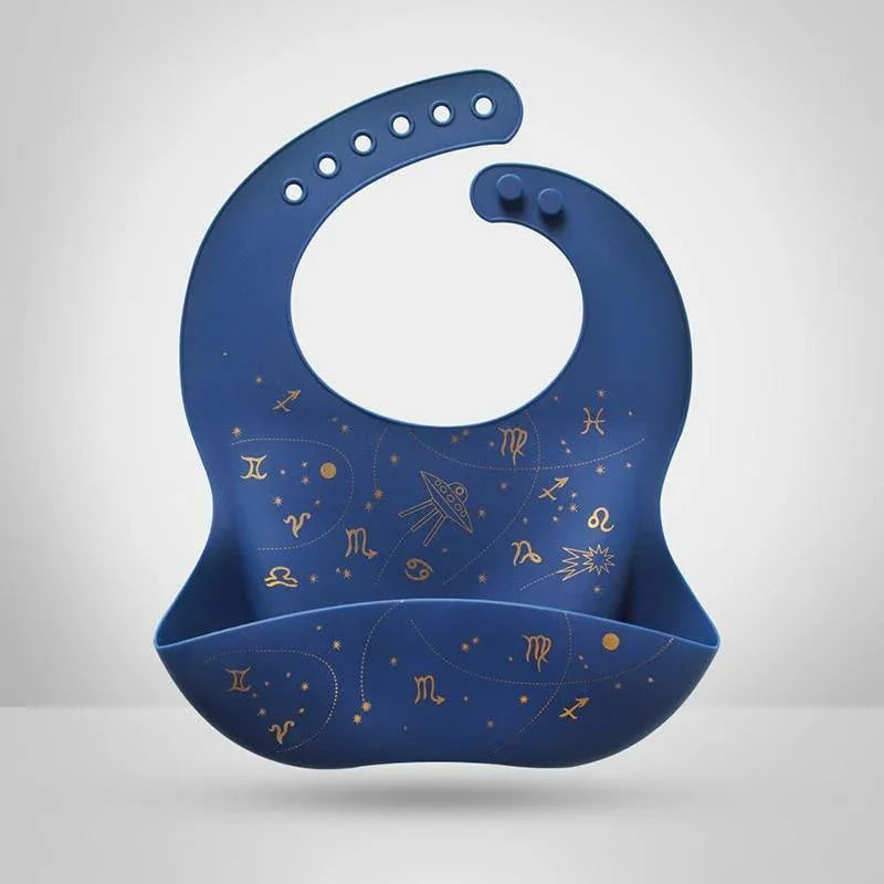 Luxury Modern Bibs Waterproof Soft Silicone Kids Girl Boy Adjustable Children Bib Cute Cartoon Print Baby Feeding Stuff For Kids - BIG FRENCHIES