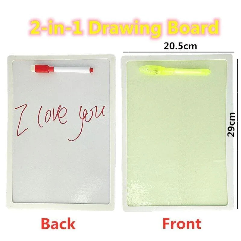 Educational Toy Drawing Board Tablet Graffiti 1pc A4 A3 Led Luminous Magic Raw With Light-fun - BIG FRENCHIES