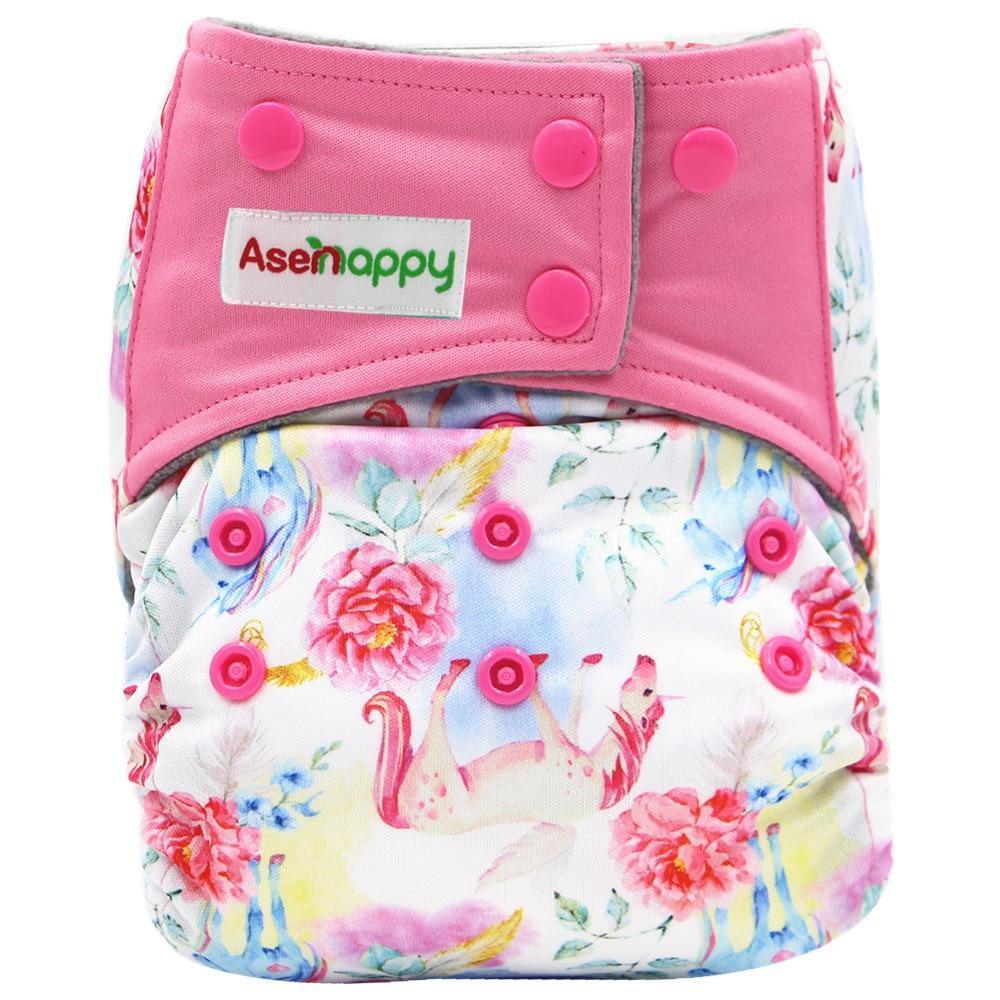 Colorful Modern Baby Cloth Diaper Bamboo Charcoal Nappy All-in-one Diapers sewn 3 Layers Micro fleece Insert Inside Reusable Diaper For Baby and Kids For Unlimited Use - BIG FRENCHIES