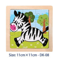 38 Style Cartoon Wooden Puzzle Children Animal/ Vehicle Toy For 2-6 Year Baby Early Educational Toys for Kids - BIG FRENCHIES