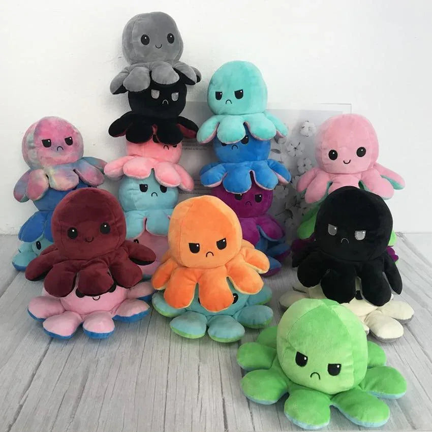 Reversible Flip Octopus Plush Stuffed Toy Soft Animal Home Accessories Cute Animal Doll Children Gifts Baby Plush Toy For Kids - BIG FRENCHIES