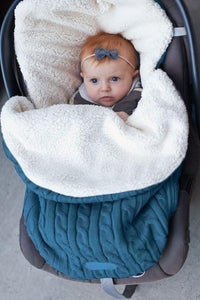 Warm Baby Blanket Knitted Newborn Swaddle Wrap Soft Sleeping Bag Footmuff Cotton Envelope For Stroller Accessories For Baby - BIG FRENCHIES