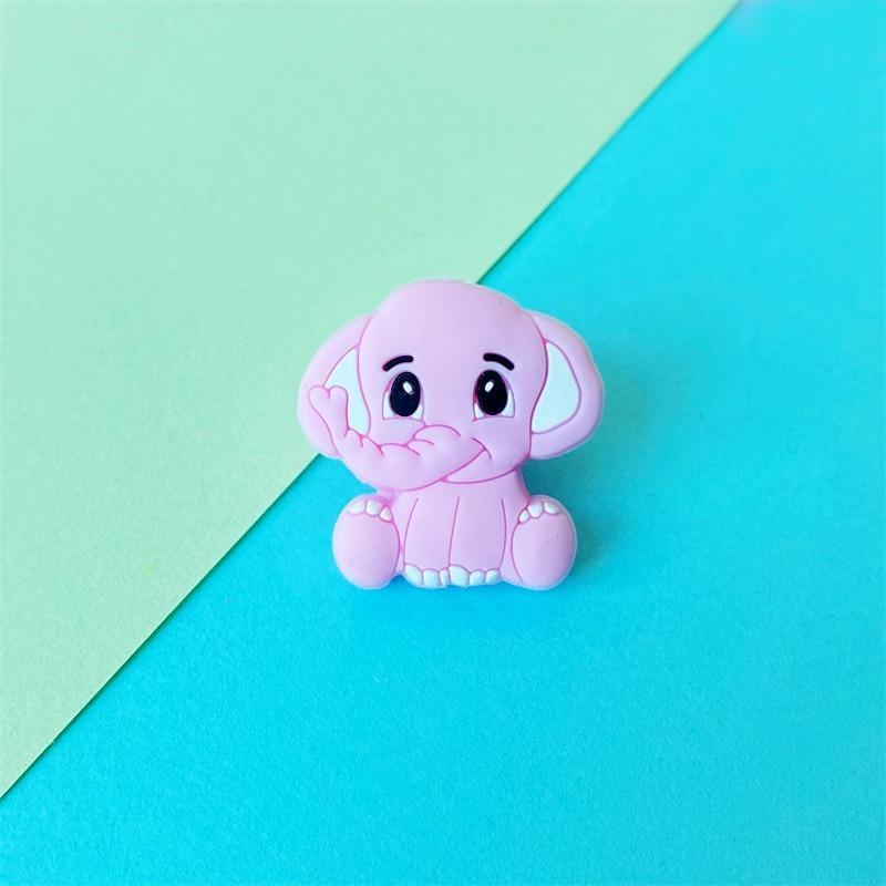 2pc Silicone Elephant Teether Baby Silicone Chew Charms Baby Teething Gift Toddler Toys Unique Design - BIG FRENCHIES