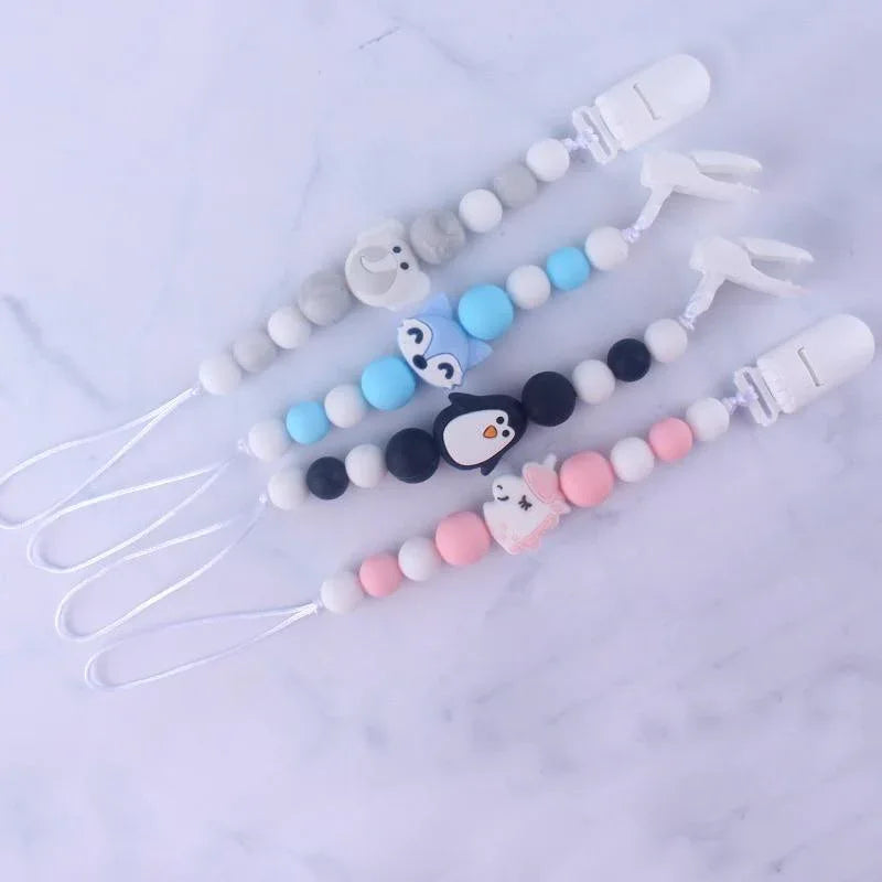 Handmade Animal Pendant Pacifier Clips Chain Nipple Holder for Infant Baby Pacifier - BIG FRENCHIES