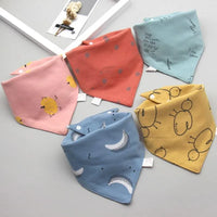Fashion Modern 5PCS/SET Baby Triangle Double Cotton Bandana Feeding Bibs For Baby Boys/ Girls Baby Kids - BIG FRENCHIES