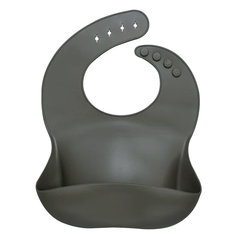 Silicon Breastplate Baby Bib Waterproof Solid Infant Bandana Bibs Newborn Feeding Burp Cloth Bib For Kids - BIG FRENCHIES