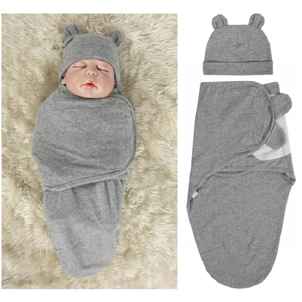 Muslin Swaddle Newborn Organic Cotton Blanket Extract Envelope Baby Sleeping Things Bedding for Boys Girls with a Hat Blanket Bag - BIG FRENCHIES