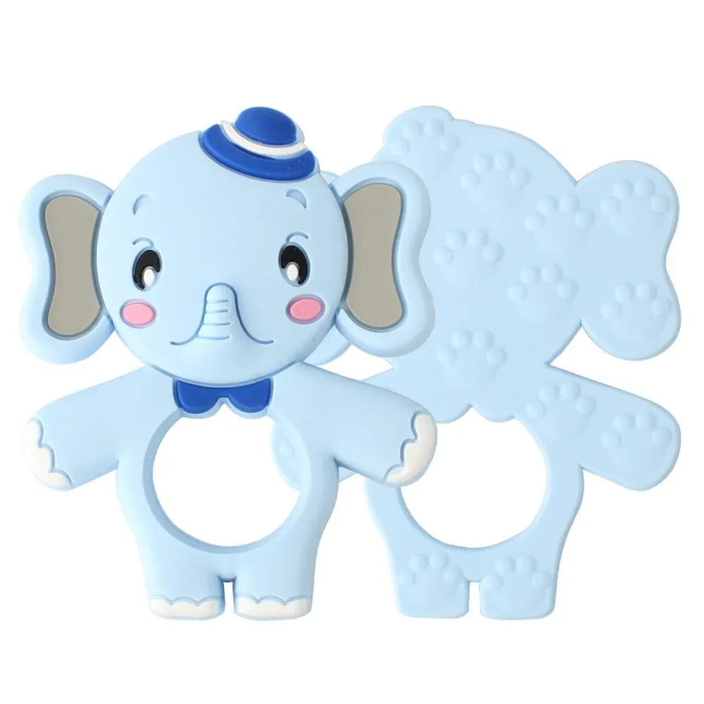 2pcs Cartoon Baby Teether Animal Silicone Teether Raccoon Elephant Koala Giraffe Baby Teething Toys Accessories Perfect Toy For Kids - BIG FRENCHIES