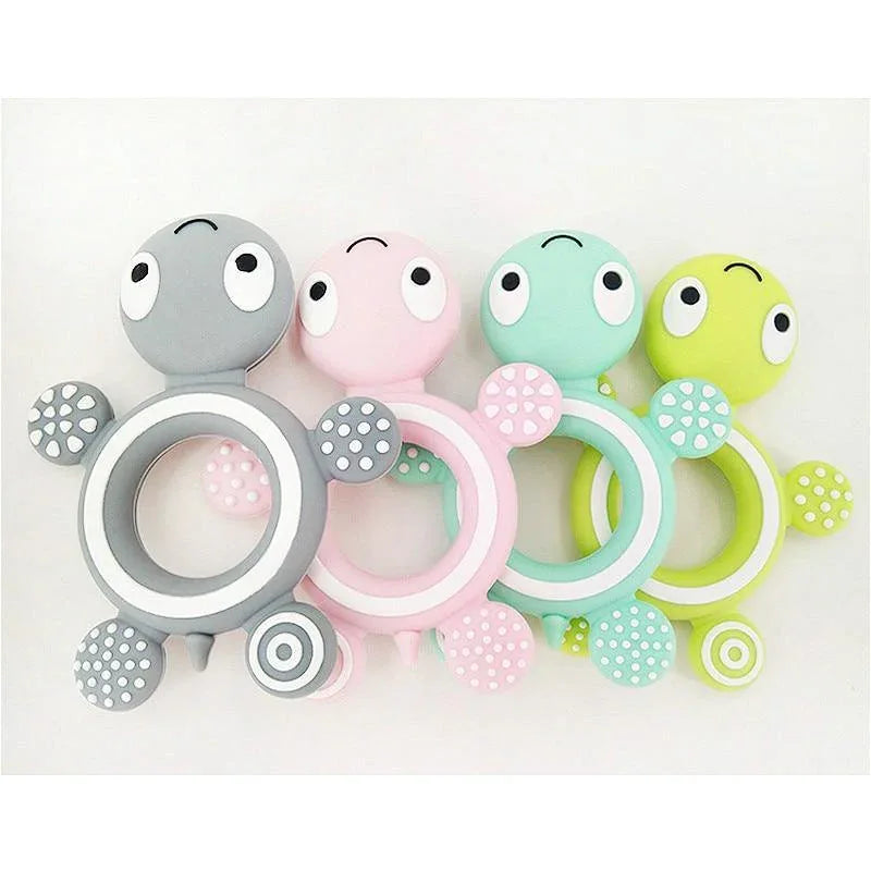 Baby Silicone Teethers Food Cute Turtle Tiny Teething Baby Shower Gifts Cartoon Animals Teether - BIG FRENCHIES
