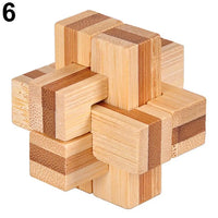 MEACAOFG Kongming Luban Lock Kids Wooden Chinese Traditional Puzzle Toy Children Brain Teaser Games 3D Intellectual Creative Unlock Toy