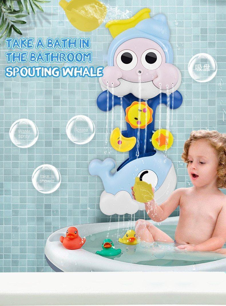 Baby Toys Water Spray Snail Whale Bath Toy for Toddlers Newborns Games Squirting Sprinkler Bathroom Toys For Kids - BIG FRENCHIES