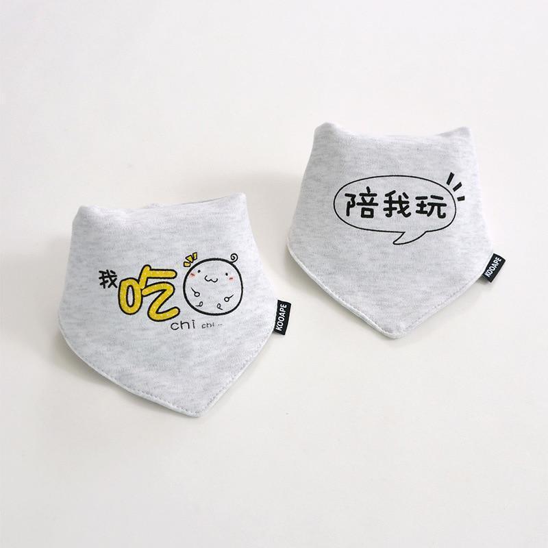 2 Pcs Baby Bibs Bandana Cotton Double Layers Drool Bib For Boys And Girls Triangle Bibs Infant Towel - BIG FRENCHIES