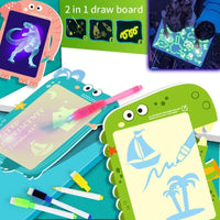 Educational Toy Drawing Board Tablet Graffiti 1pc A4 A3 Led Luminous Magic Raw With Light-fun - BIG FRENCHIES