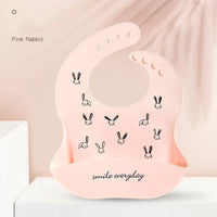 Cute Cartoon Print Baby Bibs Waterproof Soft Silicone Baby Feeding Stuff Dinosaur Pattern Bib For Kids - BIG FRENCHIES