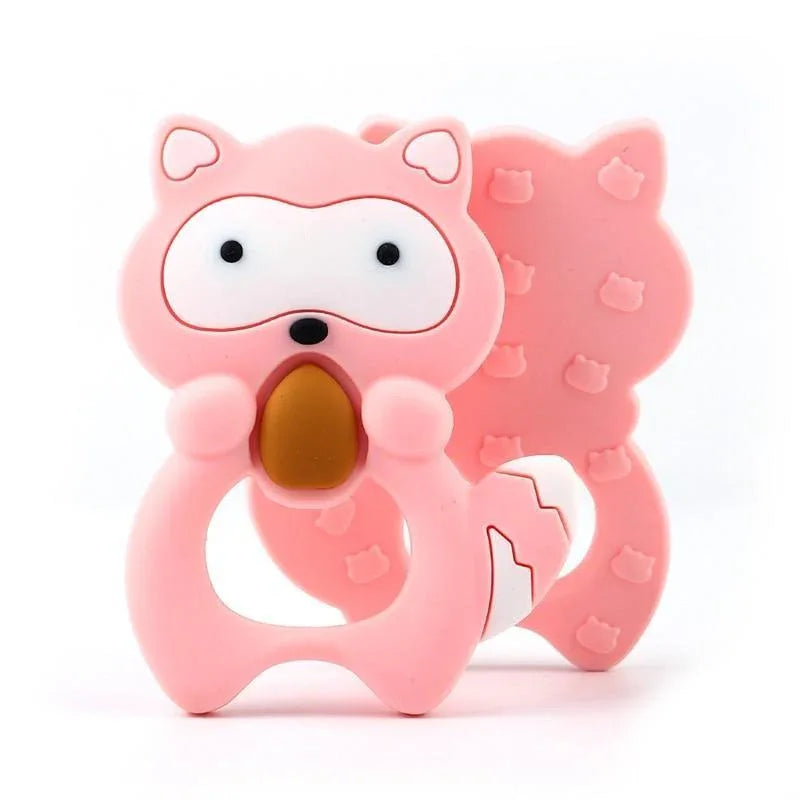 2pcs Cartoon Baby Teether Animal Silicone Teether Raccoon Elephant Koala Giraffe Baby Teething Toys Accessories Perfect Toy For Kids - BIG FRENCHIES