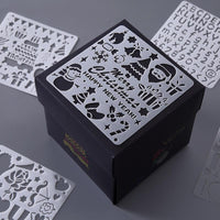 5Pcs/Set Children's Ruler Cutout Painting Template Hand Account Album Theme Lace Ruler Drawing Board Stencil Decoration Tools For Kids Drawing Education Toy - BIG FRENCHIES