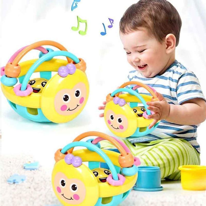 Modern Baby Development Giraffe Animal Hand Bells Rattles Handle Toys Stroller Hanging Teether Baby Toys For Kids - BIG FRENCHIES