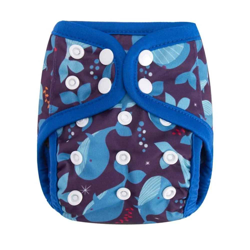 Newborn Pocket Diaper Cloth Diapers Bamboo Charcoal Inner Waterproof PUL Outer Double Gussets Nappies for Baby - BIG FRENCHIES