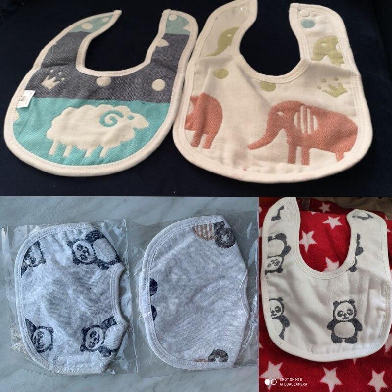 Two sides 100% Cotton Gauze Baby Bibs 6 Layers All Seasons Infant Unisex Clothing Accessories Bibs For Baby and Kids - BIG FRENCHIES