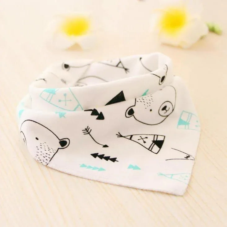 Baby Bibs Waterproof Triangle Cotton Cartoon Child Bibs Dribble Bibs Newborn Slabber Absorbent Cloth For Kids - BIG FRENCHIES