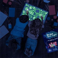 A3 A4 A5 Kids Luminous Drawing Board with Light-Fun Magic Sketchpad Draw Tablet Fluorescent Pen Russian English Light Up Toys - BIG FRENCHIES