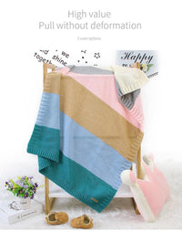 Baby Blankets Knitted Swaddle Wrap Envelopes for Stroller Bedding Blankets for Infants Soft Warm Sleep Covers Blanket for Kids - BIG FRENCHIES