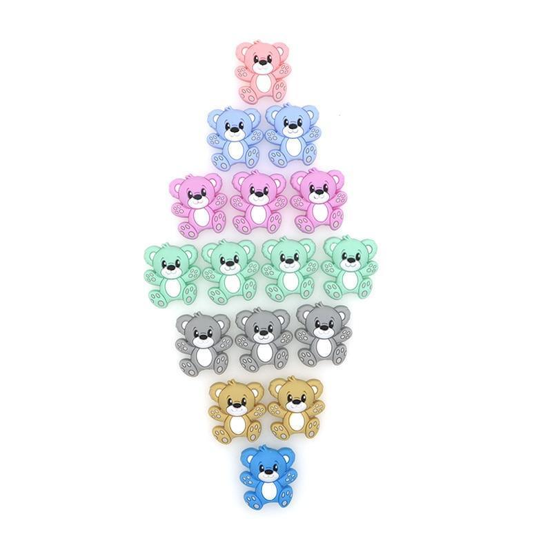 Mini Bear Silicone Beads Baby Dummy Cartoon Pacifier Toy Accessories For Kids And Babies - BIG FRENCHIES