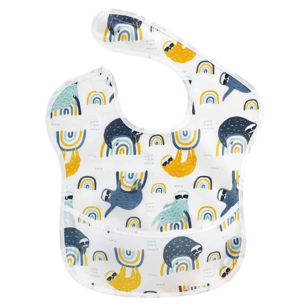 Waterproof Baby Bibs Polyester TPU Feeding Bibs Washable Baby Bibs with Food Catcher For Kids - BIG FRENCHIES
