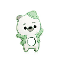 Silicone Bear Baby Teethers Silicone Beads Baby Pacifier Clips Teething Toys Clip Nipple Clasps For Baby Boys And Girls - BIG FRENCHIES