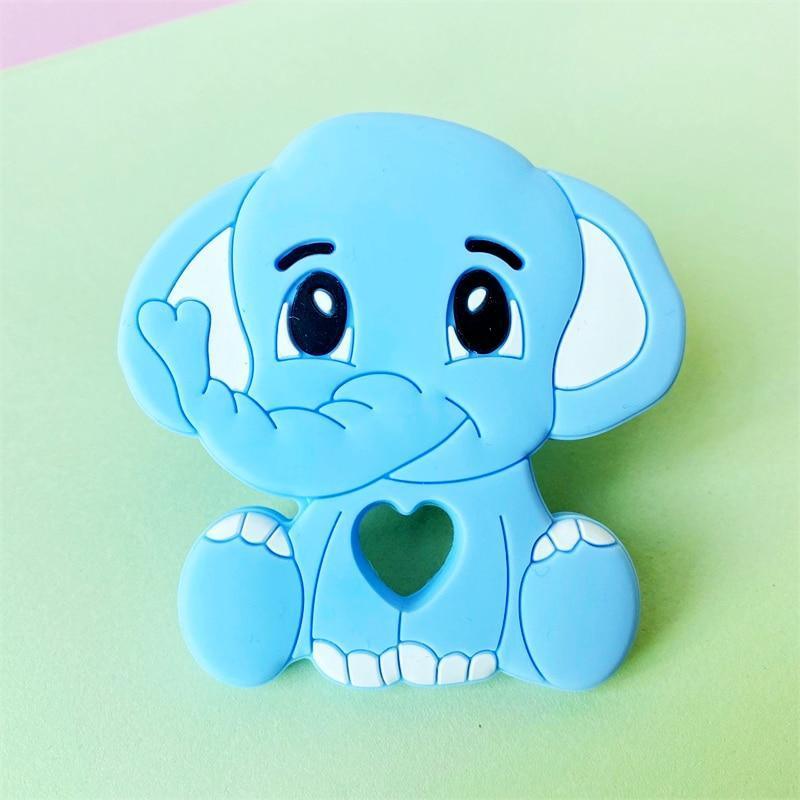 Cartoons Silicone Teether Mini Elephant Animal Rodents Chewable Toys Products For Parents Baby Boys And Girls - BIG FRENCHIES