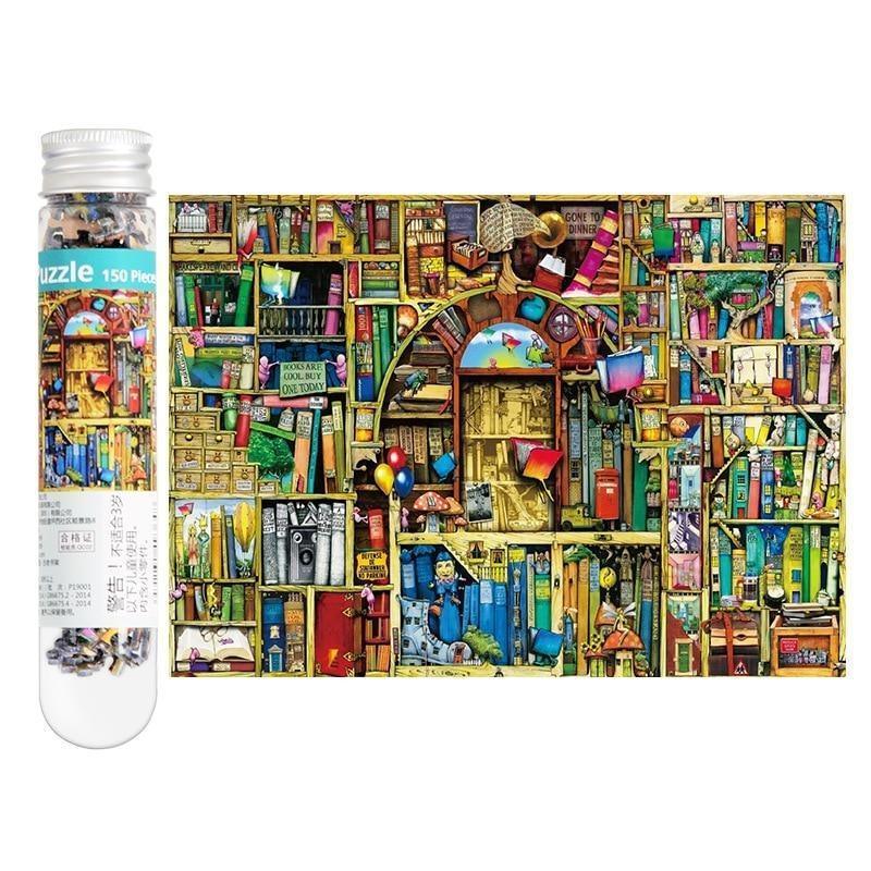 150 Piece Tube Beautiful Scenery Puzzles Toys for Children Adults Learning Education Brain Teaser Assemble Toy Games For All Generations - BIG FRENCHIES