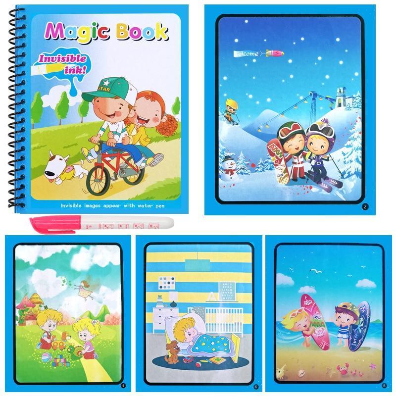 Early Education Montessori Painting Drawing Board For Kids Toys Coloring Book Doodle & Magic Pen Magic Water Drawing Book - BIG FRENCHIES