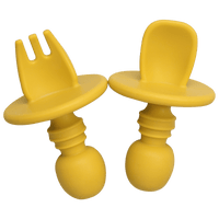 Big Baby Feeding Unique Spoon And Fork Set  Soft Silicone Feeding  Flatware  Safe Training Spoon For Baby Girls And Boys