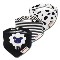 3PCS Comfortable Waterproof Organic Cotton Baby Burp Cloth Bandanna Scarf Bibs For Newborn Baby Boy And Girl - BIG FRENCHIES