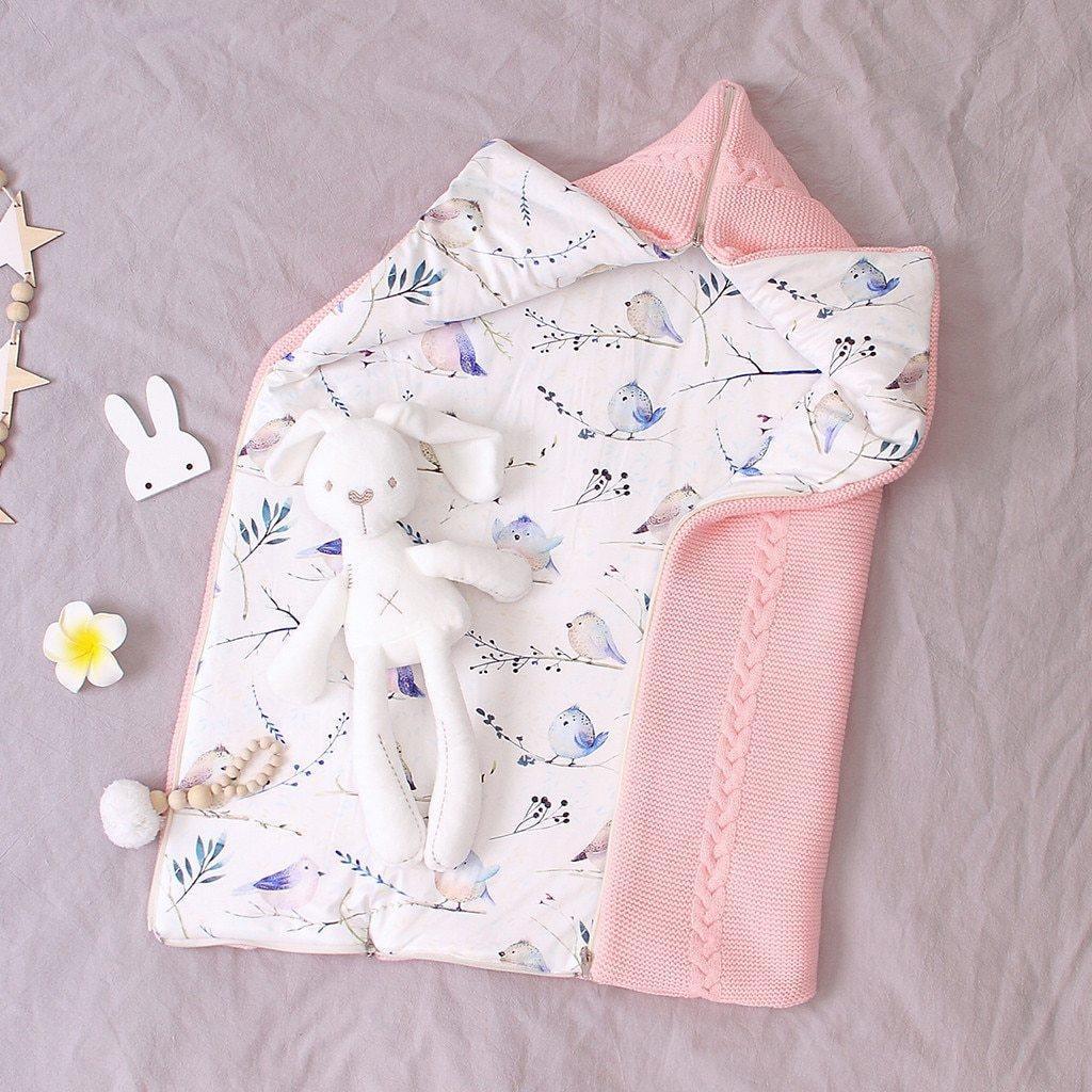 Newborn Infant Baby Knit Sleep Bag Stroller Envelope Blanket Winter Warm Swaddle Wrap Sleeping Bag For Babies - BIG FRENCHIES