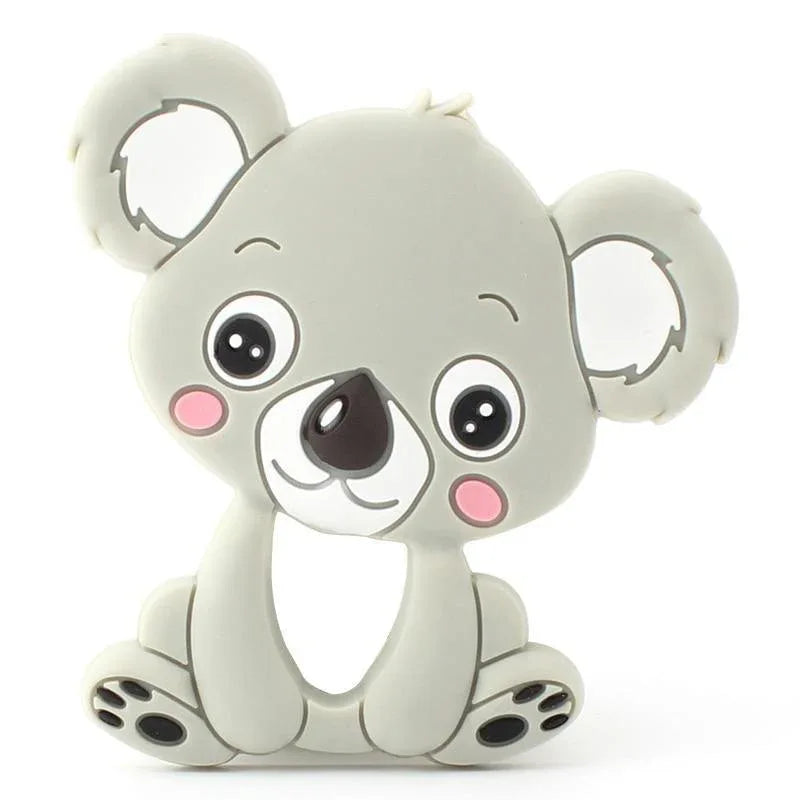 2pcs Cartoon Baby Teether Animal Silicone Teether Raccoon Elephant Koala Giraffe Baby Teething Toys Accessories Perfect Toy For Kids - BIG FRENCHIES