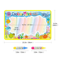 Magic Water Painting Drawing Mat & 2 Pens Doodle Board Coloring Books for Kids Children Educational Toys - BIG FRENCHIES
