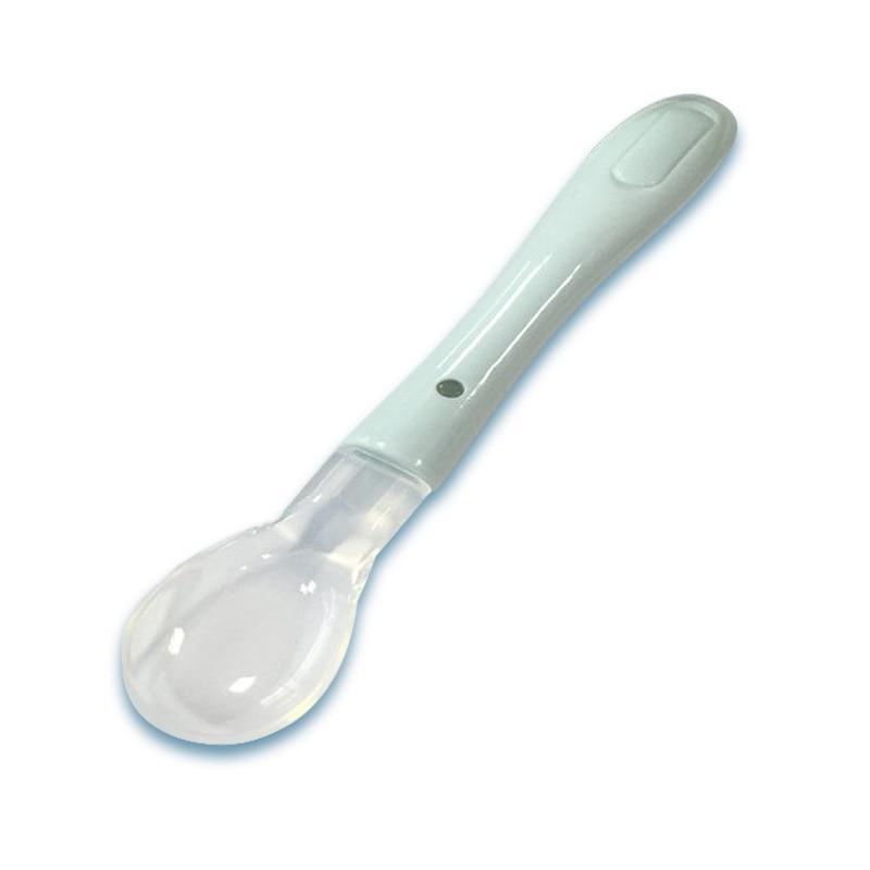 Soft Newborn Baby Spoon Feeding Silicone Spoons First Stage Infant Gift Temperature Sensing Spoon Feeding Tools For Baby and Kids