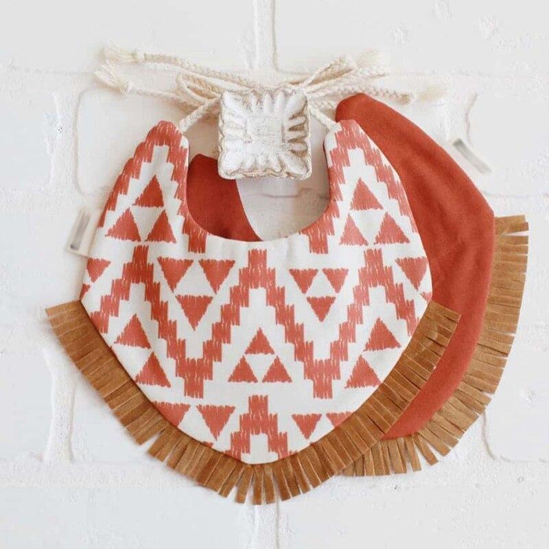 Double-deck Infant Baby Girl Boy Bib Kid Toddler Dinner Feeding Tassel Cotton Linen Burp Cloths - BIG FRENCHIES