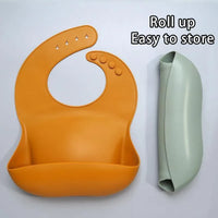 Newborns Solid Silicone Baby Feeding Bibs Burp Cloths Fashionable Breastplate Baby Stuff For Kids - BIG FRENCHIES