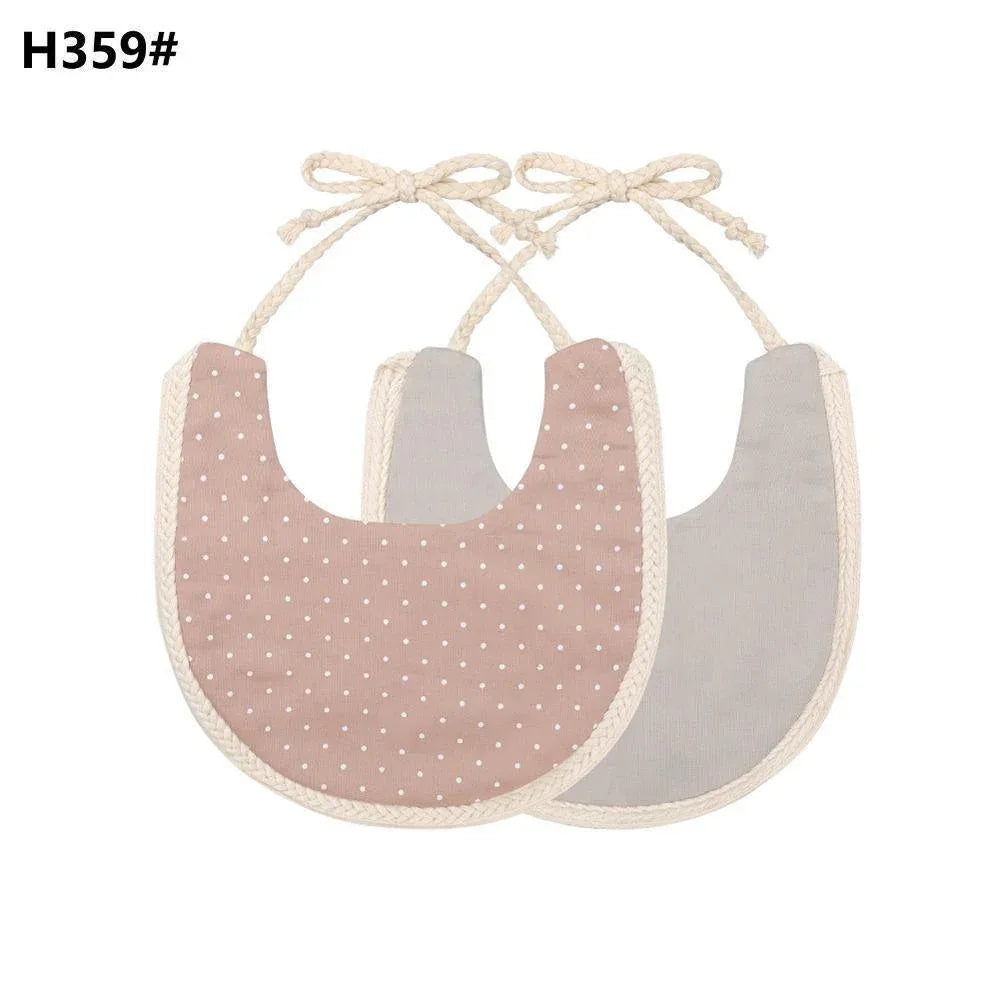 Handmade Luxury Floral Baby Bib Accessories Burp Cloths Newborn Baby Boy Girl Kids Cartoon Bibs 100% Cotton Linen Waterproof Saliva Bib For Kids - BIG FRENCHIES
