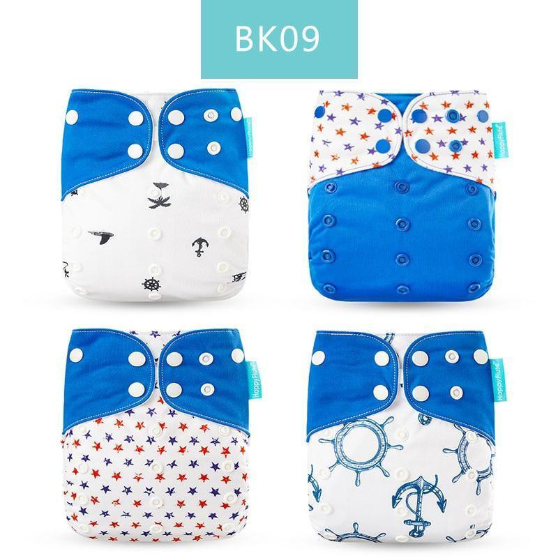 4PCS/SET Washable Eco-friendly Diaper Ecological Adjustable Nappy Reusable Cloth Diapers Set For Baby and Kids - BIG FRENCHIES