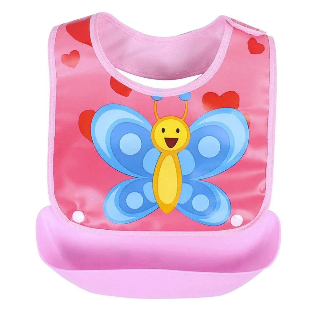 Baby Bibs Waterproof Silicone Feeding Saliva Towel Newborn Cartoon Aprons Baby Bibs Detachable For Kids - BIG FRENCHIES